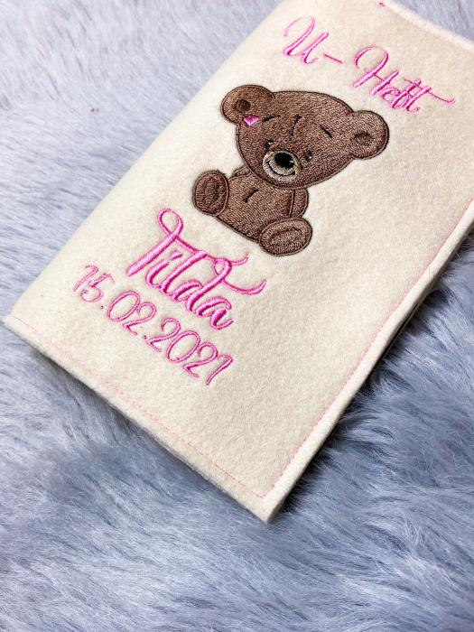 U-Heft Hülle Teddy+herz