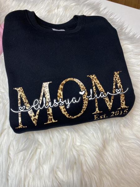MOM-Sweater, (leo print) personalisiert