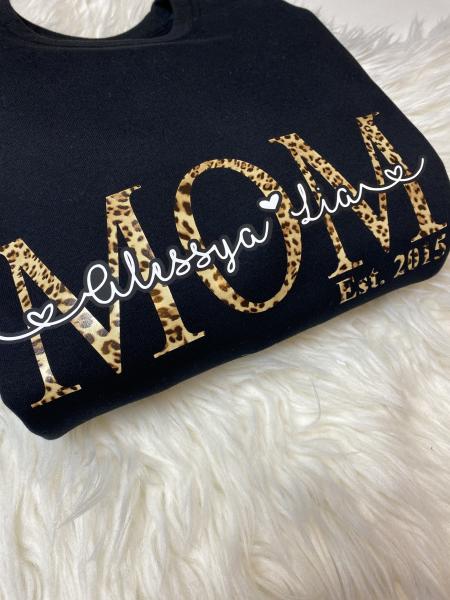 MOM-Sweater, (leo print) personalisiert