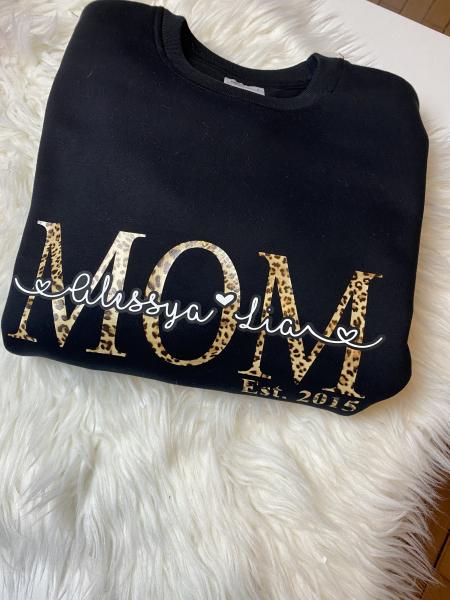 MOM-Sweater, (leo print) personalisiert
